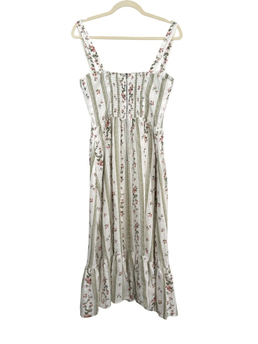 Reformation Maegan Midi Linen Dress Heath Floral Prairie Cottagecore 6 - Picture 8 of 12